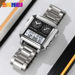 Skmei 2204 Men Digital  Excel Stainless Steel Band Waterproof Business Watch - Image 3