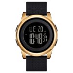 SKMEI 1502 Men Sports Digital  Ultra Thin Soft PU Strap 5 ATM Waterproof Alarm Chronograph Watch - Image 4