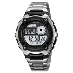 SKMEI 2473 Men's Digital Stainless Steel Backlit  Stopwatch Waterproof Sports Watch
